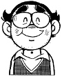 楠高治氏による漫画タッチの自画像